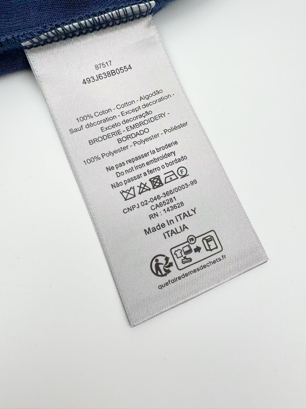 Dior Dior 刺绣毛圈短袖