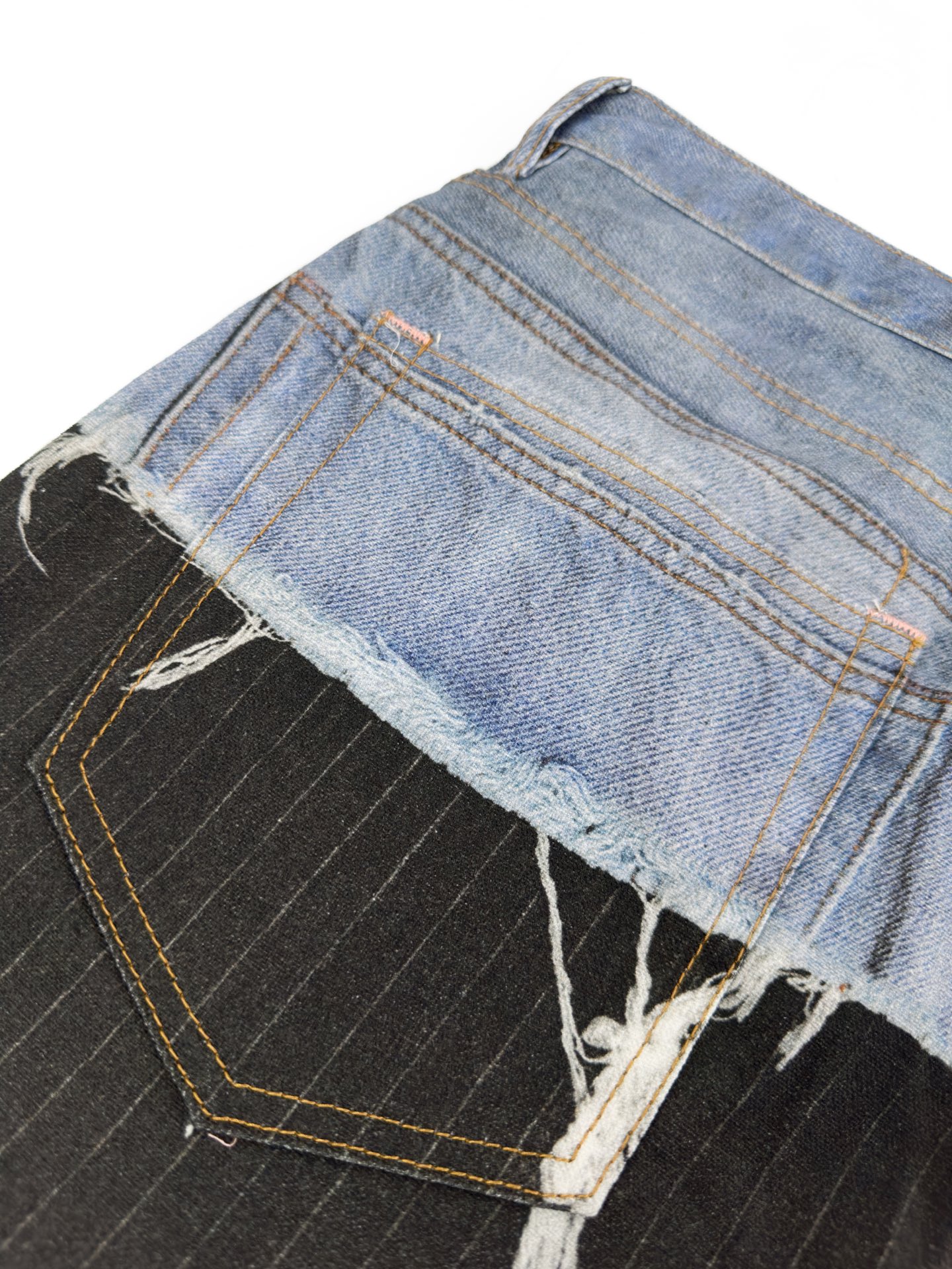 Acne Studios Acne Studios 错视条纹印花牛仔裤