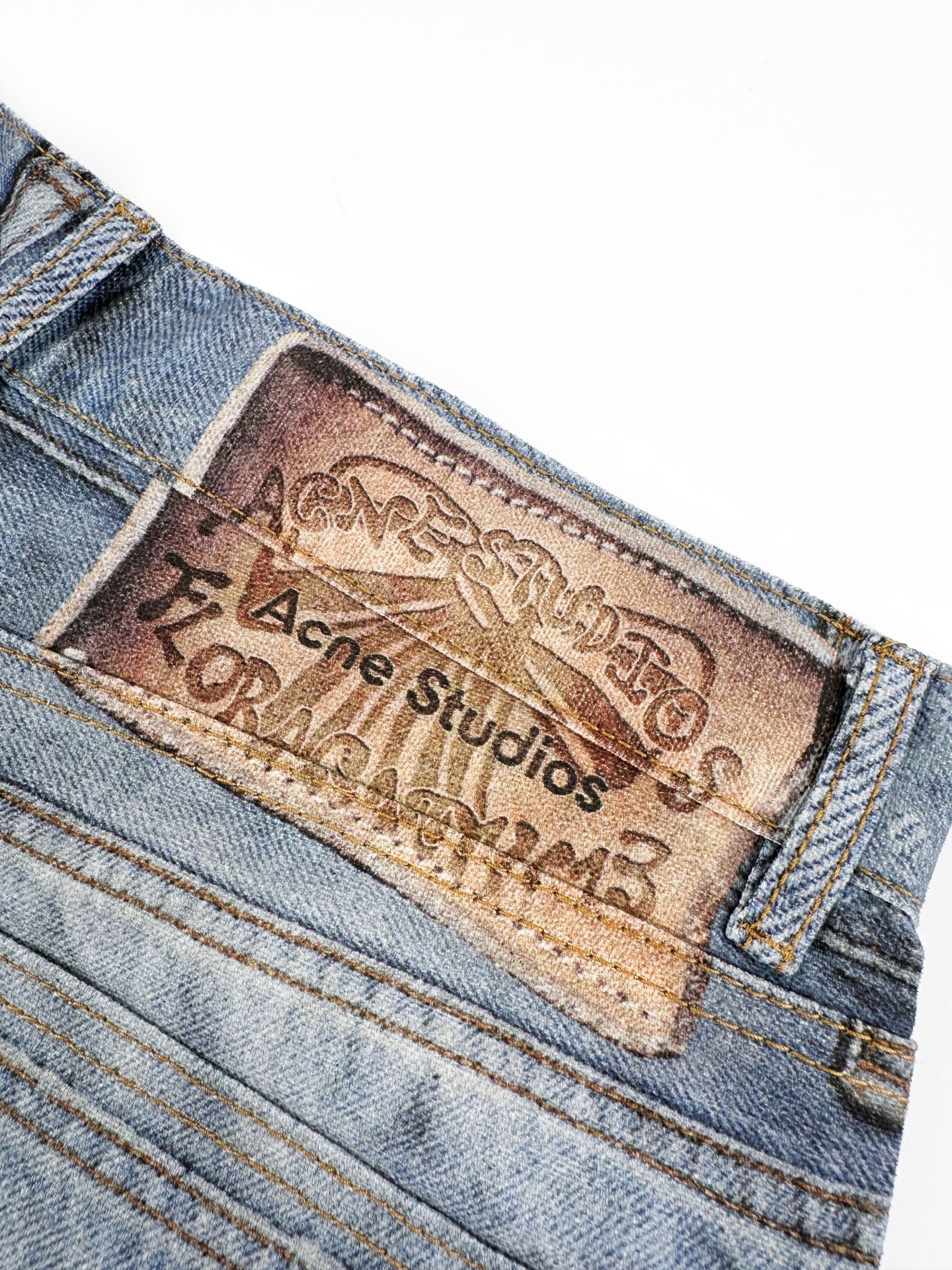 Acne Studios Acne Studios 错视条纹印花牛仔裤