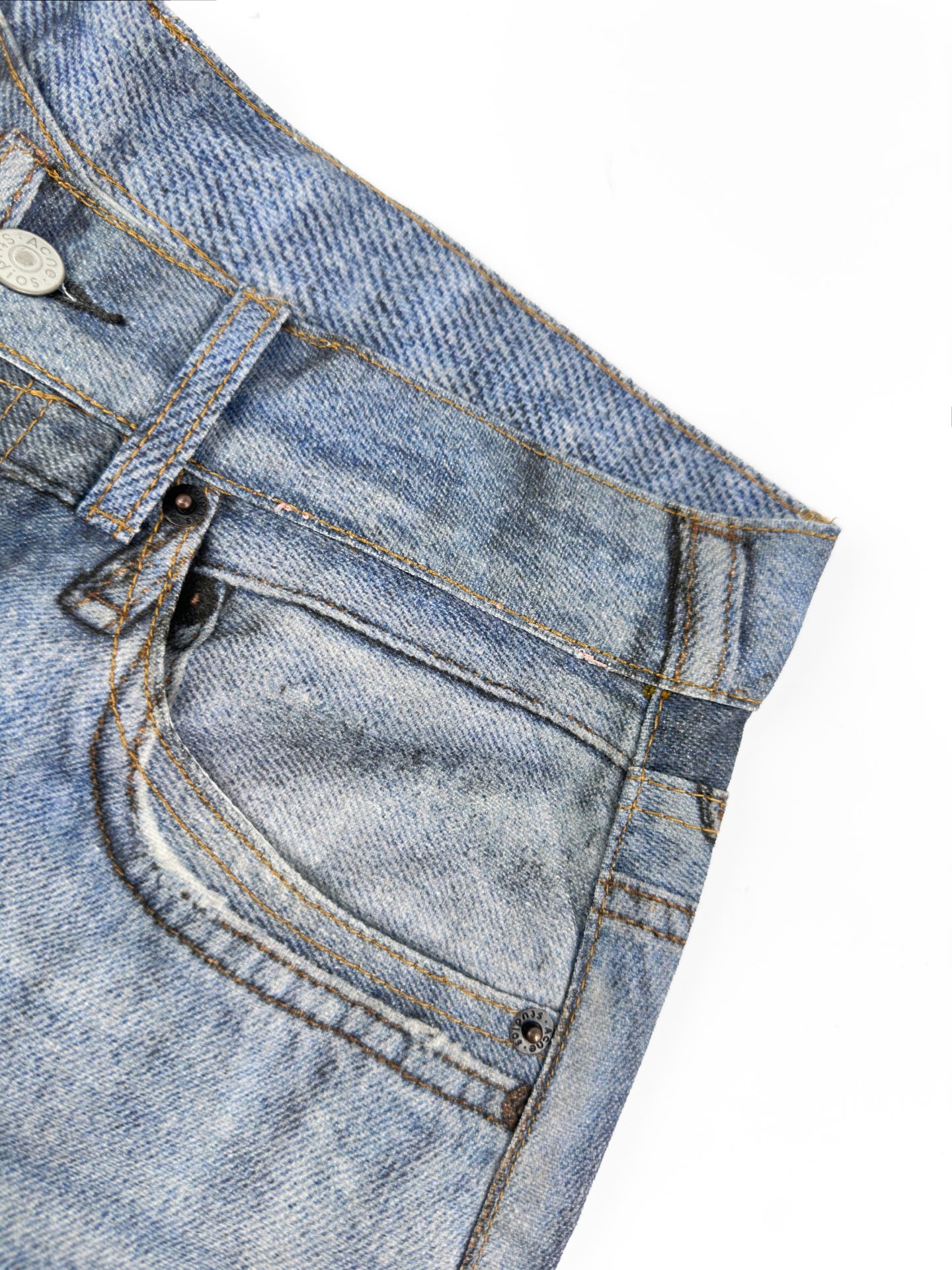 Acne Studios Acne Studios 错视条纹印花牛仔裤
