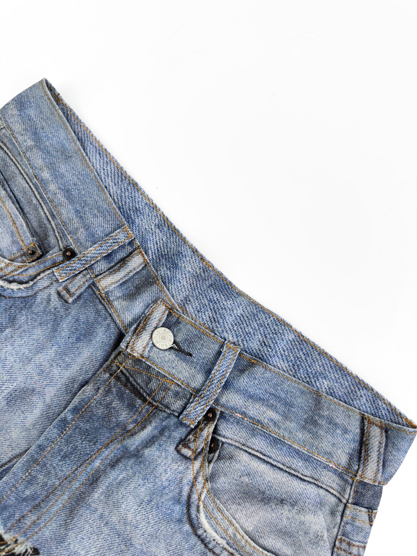Acne Studios Acne Studios 错视条纹印花牛仔裤