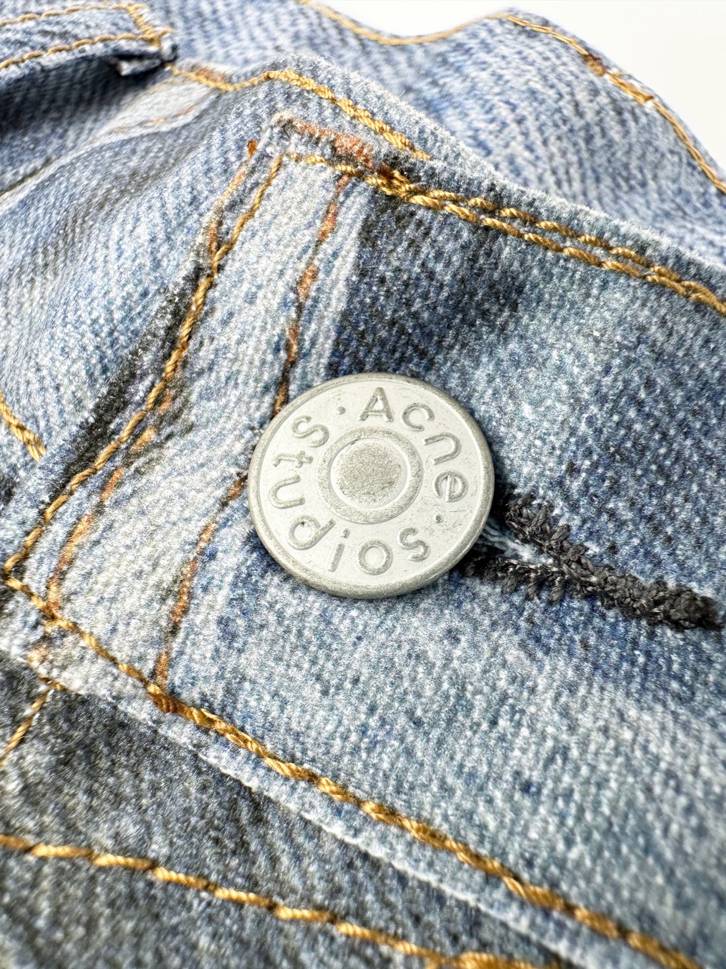 Acne Studios Acne Studios 错视条纹印花牛仔裤