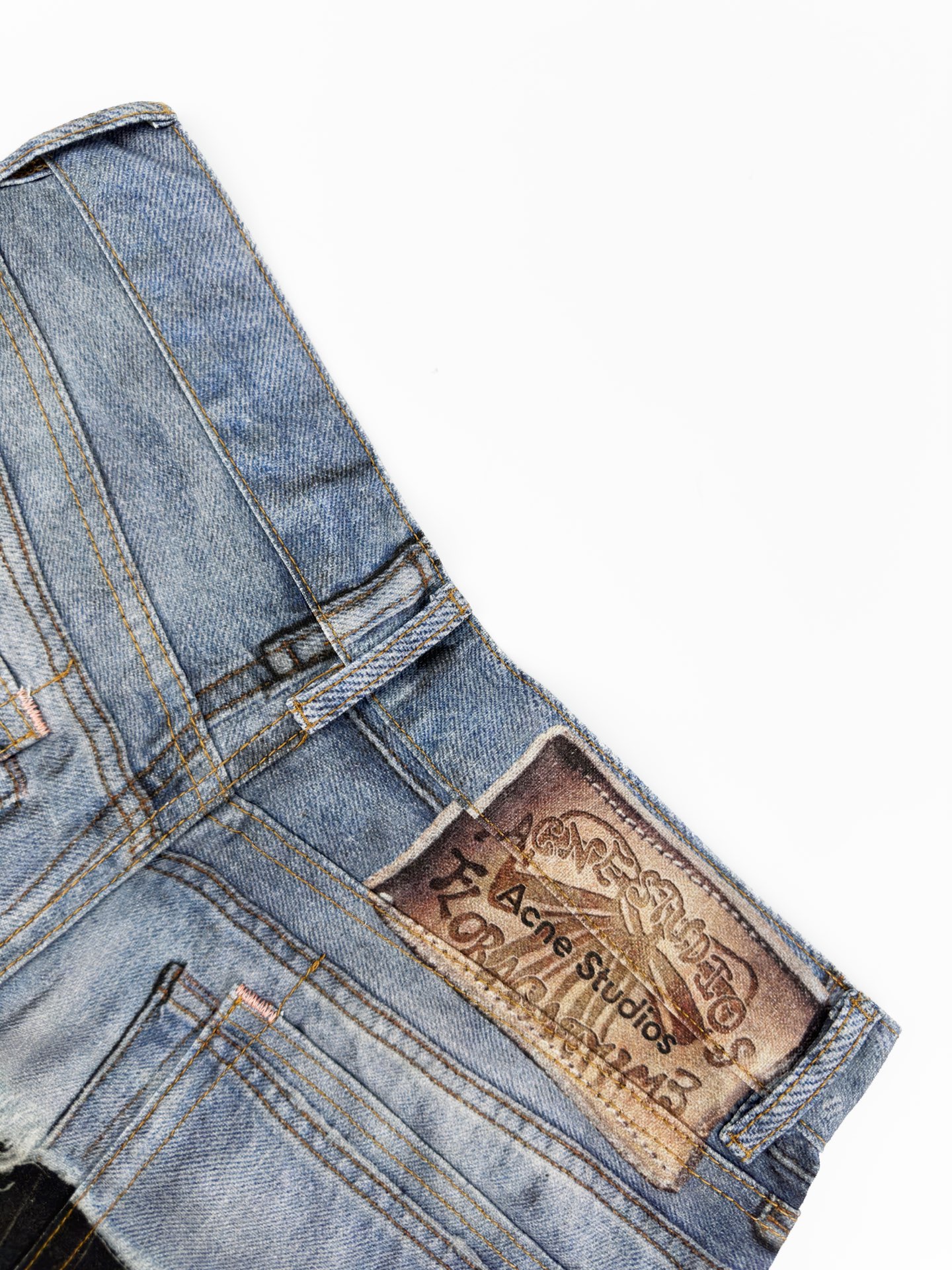 Acne Studios Acne Studios 错视条纹印花牛仔裤