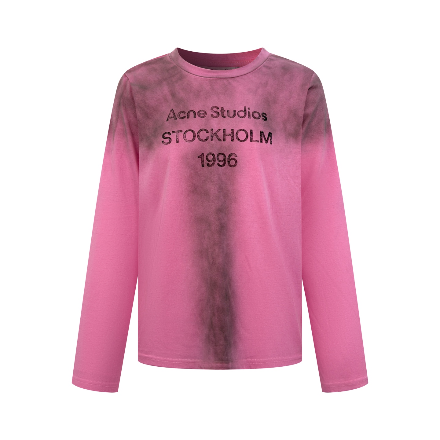 Acne Studios 定制云绒爽滑雪感棉 垂感爽滑 细腻透气 一抹樱花柔粉悄然绽放 松弛疏离 奢感自生 Acne Studios 1996徽标图案点缀于胸前 字母笔触的深浅不均 宛如岁月镌刻的印记 加以喷绘做旧的不完美感为升华 形成柔与刚的视觉碰撞 无需多言 设计自会说话 让衣服成为穿者个性的延伸
