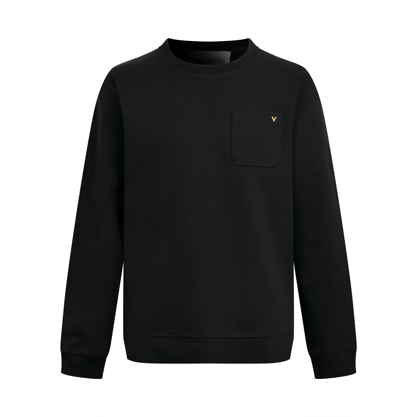NO:956167,VALENTINO logo metal sweatshirt. Customized gilt soft velvet cotton. Delicate and soft, comfortable and skin-friendly. Mist dip-dyed charcoal ink background. The soft light of midnight is woven into the cotton velvet to show the quiet and luxurious aesthetics. The classic round neck pullover silhouette is calm and casual. The one-sided patch pocket on the chest is concise and elegant. The gilt micro V Logo on the pocket is a hidden finishing touch. It shows the exclusive luxury charm of Valentino in minimalism.  Make comfortable wear blend with the taste of the family. Process 1: Hand-made infrared line drawing pockets are assisted by infrared technology to achieve precise positioning and marking of pocket positions, which retains the fineness and flexibility of hand sewing. Process 2: The fabrics have been fermented and washed, with better hand feel and texture. Not easy to deform, not easy to shrink, not easy to fade, and maintain long-term beauty. Accessories. Customized 1:1 VALENTINO accessories. Customized 1:1 VALENTINO trademark version.  Loose fit Size S M L XL Style number AA687-A65,,valentino,hoodie,sweatshirts,19860909VALENTINO 徽标金属卫衣 定制鎏光柔绒棉 细腻软糯 舒适亲肤 雾霭浸染炭墨底色 将沉夜柔光织入棉绒之间 尽现静谧矜贵的奢雅美学 经典圆领套头廓形 从容随性 胸前单侧贴袋凝练考究 袋口鎏金微型V Logo隐耀点睛 于极简之中尽显Valentino专属奢韵 令自在穿着与世家品味浑然相融 工艺1: 手工红外线画线口袋 以红外线技术为辅助 实现口袋位置的精准定位与标记 即保留了手工缝制的精细与灵活性 工艺2: 面料都经过酵洗 手感质感更佳 不易变形 不易缩水 不易褪色 保持长久的美观 辅料 定制1:1 VALENTINO 饰件 定制1:1 VALENTINO 商标 版型 宽松版型 尺码 S M L XL 款号 AA687-A65,,valentino,hoodie,sweatshirts,,Men's clothing