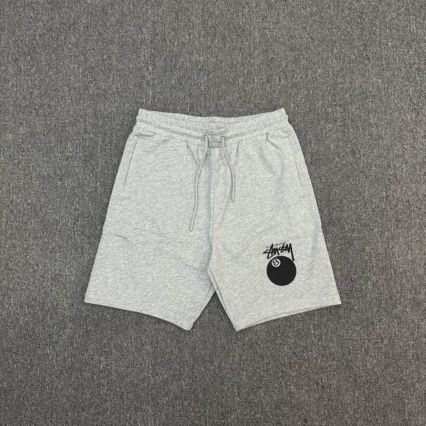 P110 XX203 Stussy estampado del número 8, pantalones cortos holgados de tela de rizo de algodón de 360g, unisex: S-XXL …