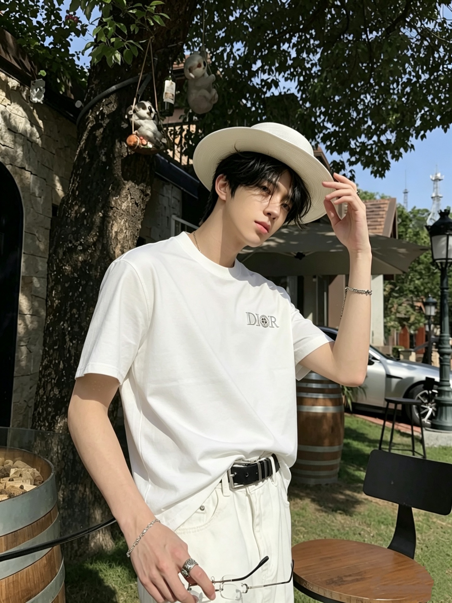NO:915590,Dio*/Dior 2026 spring and summer new products, complete with three labels, pure cotton round neck short-sleeved T-shirt, good product does not need to be introduced too much, look at the details, counter size M-XXXL 175/140 recommended L, slightly loose version, dior, dior, T-shirt, tees, t-shirt,19860909Dio*/迪奥 2026年春夏新品上新 三标齐全 纯棉圆领短袖T恤 好货不用过多介绍 看细节 专柜码数M-XXXL 175/140建议L 微宽松版型,,dior,dior,T-shirt,tees，t-shirt,,Men's clothing