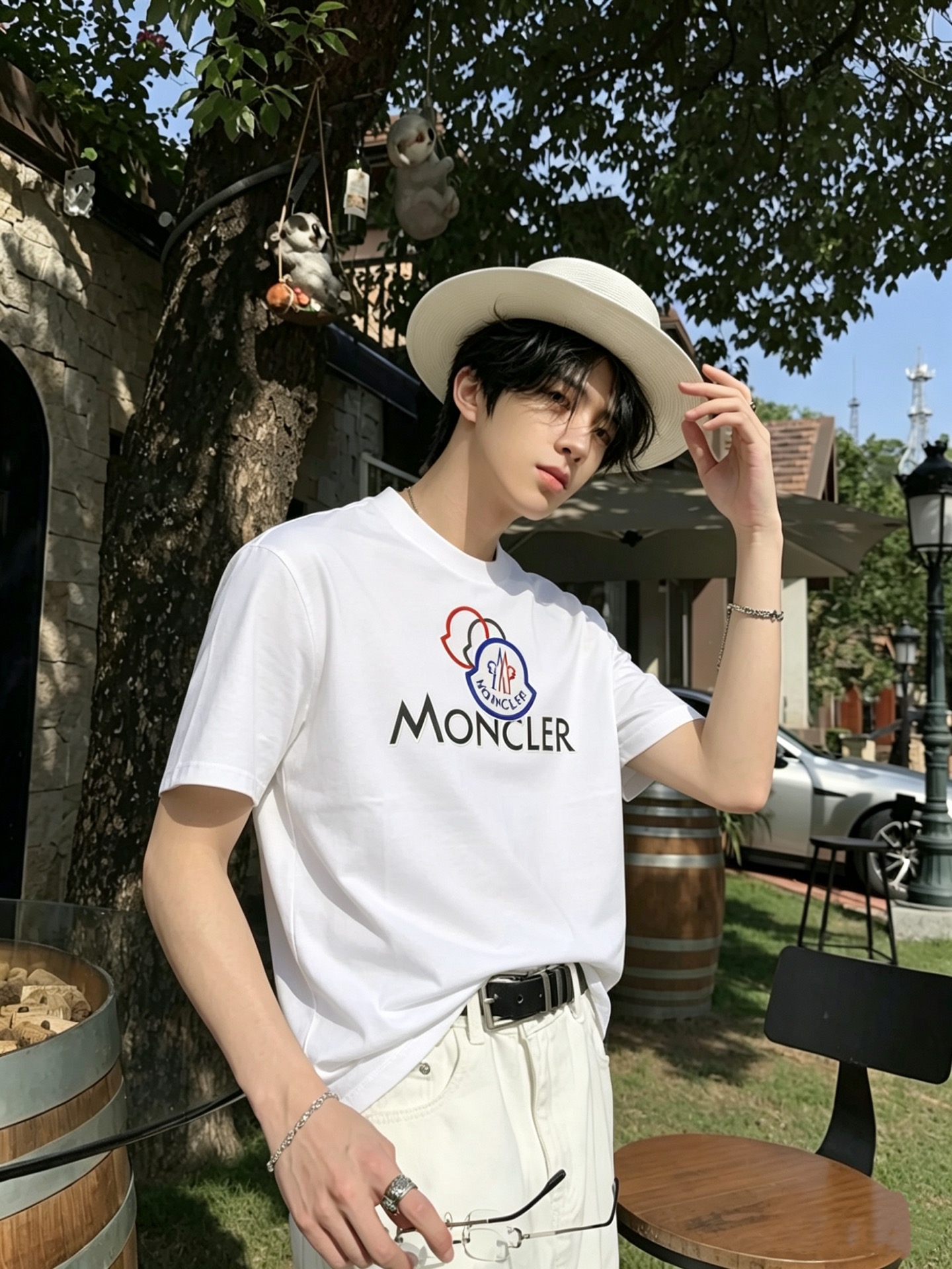 NO:915609,Moncle/Meng Mouth 2026 spring and summer new products, complete with three labels, round neck pure cotton short-sleeved T-shirt, counter size M-XXXL 175/140, recommended L,, Moncler, T-shirt, tees, t-shirt,19860909Moncle/蒙口 2026春夏新品 三标齐全 圆领纯棉短袖T恤 专柜码数M-XXXL 175/140建议L,,Moncler,T-shirt,tees，t-shirt,,Men's clothing