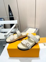 Louis Vuitton AAA+
 Schoenen Pantoffels Echt leer Schapenvacht Lente/Zomercollectie