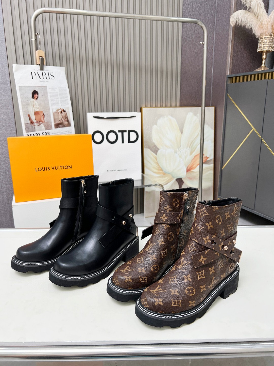 Billige Replik
 Louis Vuitton Kurze Stiefel