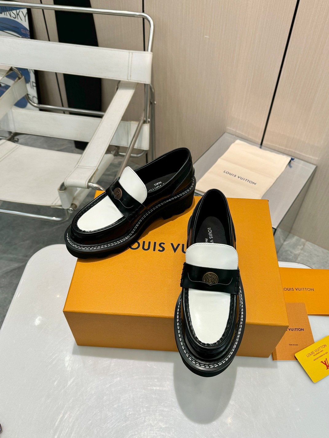 Luxury Cheap Replica
 Louis Vuitton Shoes Loafers Cowhide Rubber Fashion