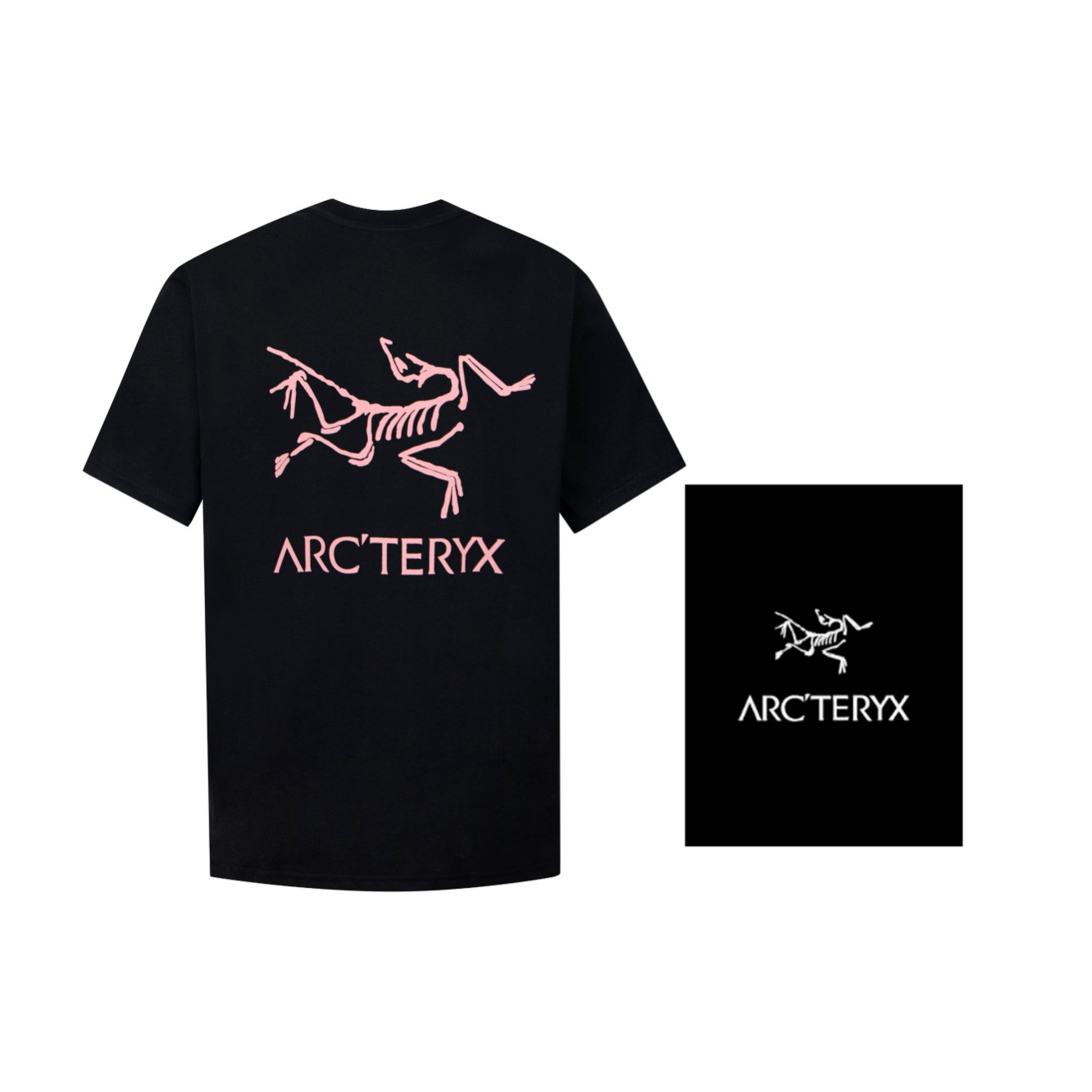 ARC'TERYX 始祖鸟 24ss短袖T恤 标志性小鸟LOGO 印花黑玫红