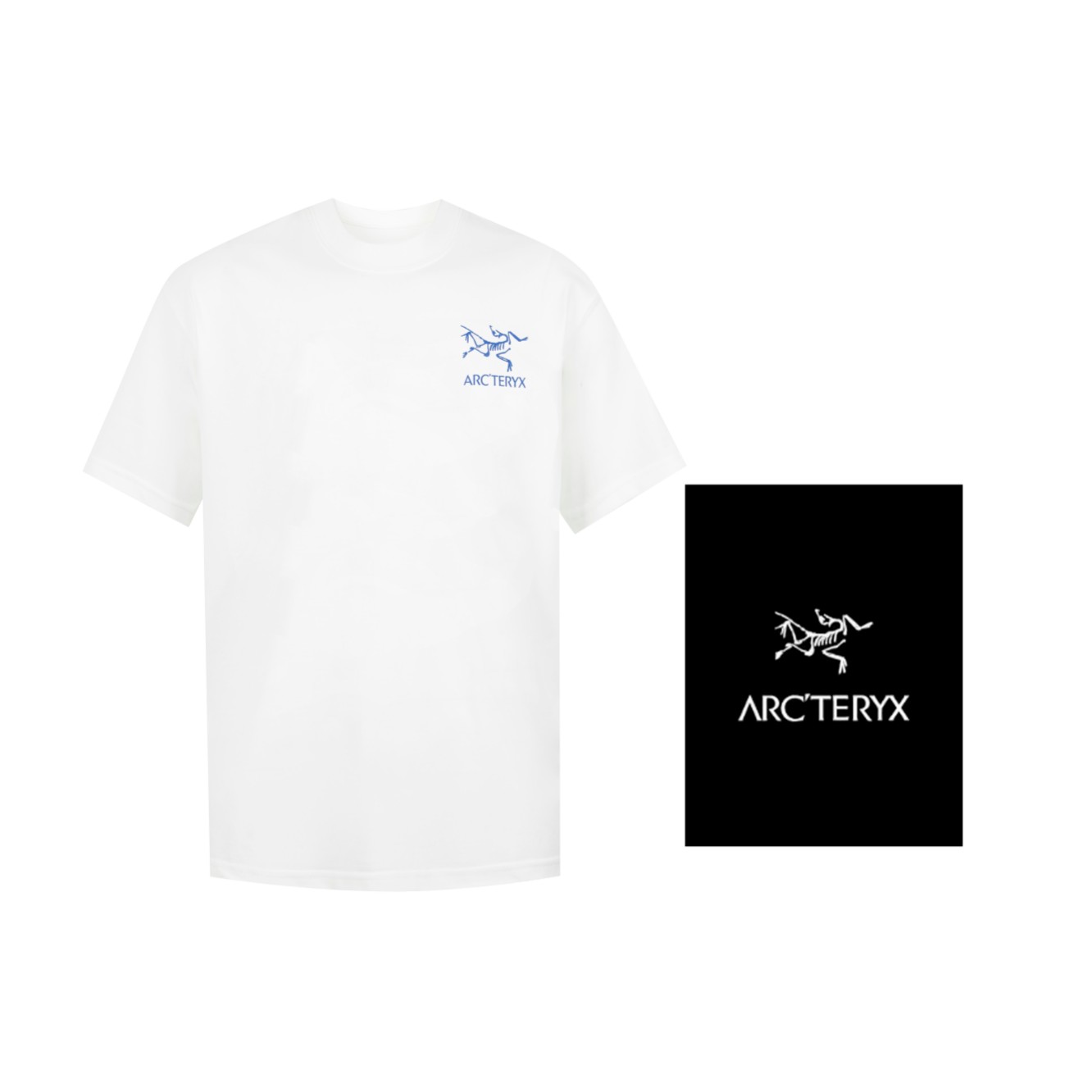 ARC’TERYX 始祖鸟 24ss短袖T恤 标志性小鸟LOGO 印花白蓝