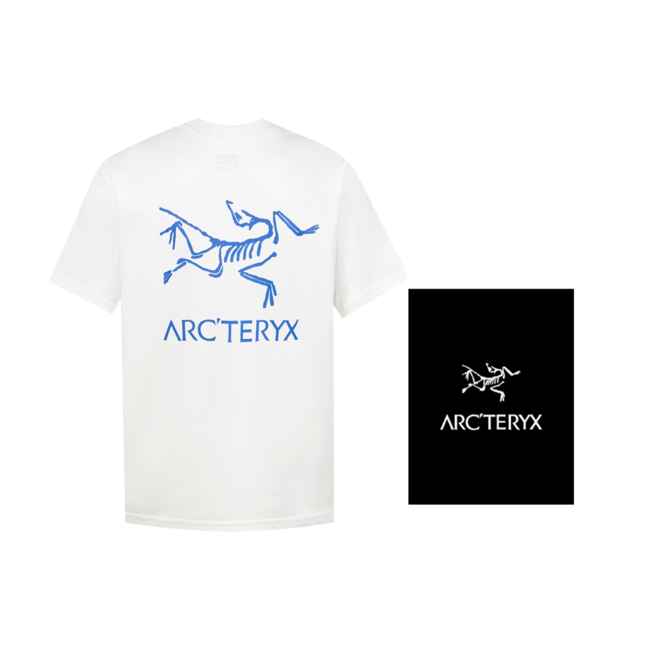 ARC'TERYX 始祖鸟 24ss短袖T恤 标志性小鸟LOGO 印花白蓝