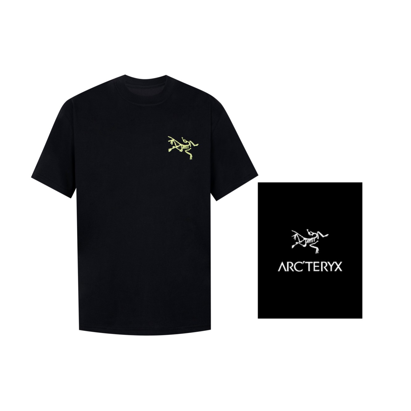 Arc’teryx Luxe
 Kleding T-Shirt Top nepontwerper
 Zwart Wit Afdrukken Unisex Korte mouw