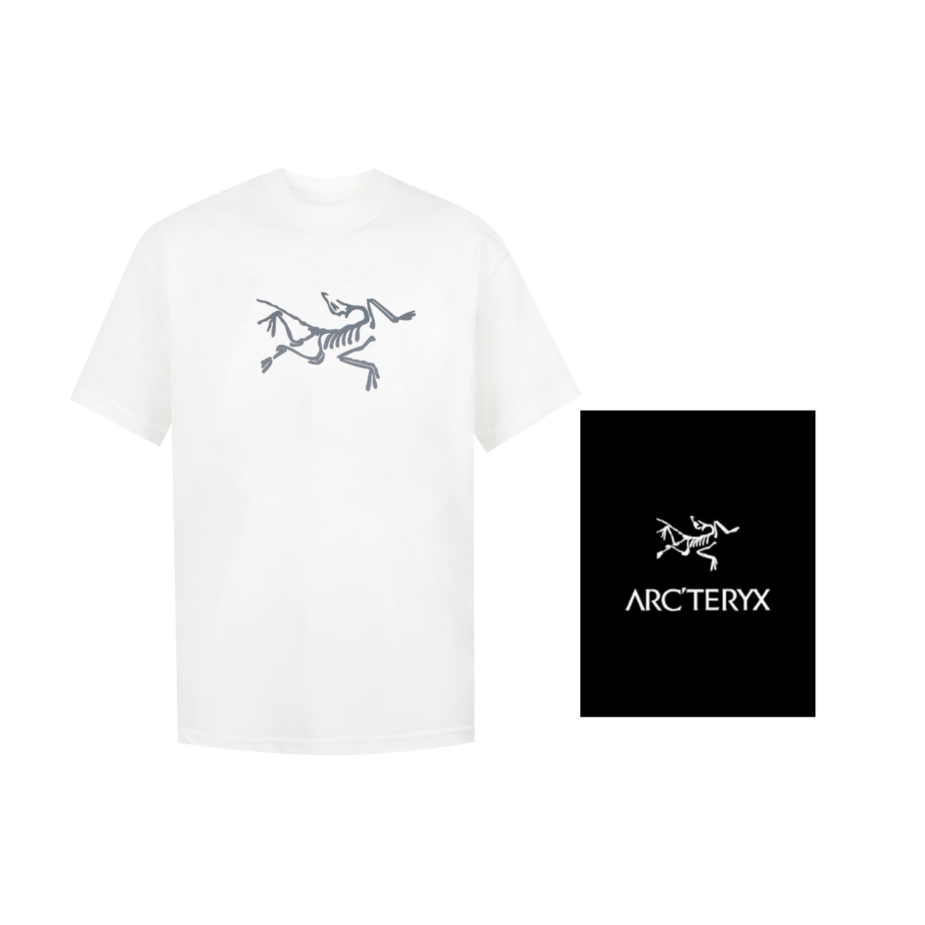 Arc’teryx Kleding T-Shirt Zwart Wit Afdrukken Unisex Korte mouw