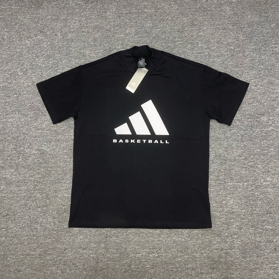 Adidas Basketball T-shirt: High-quality, OverSize, Logo Silicon, Cotton, Comfortable, Stylish, Various Sizes. - 图片 1