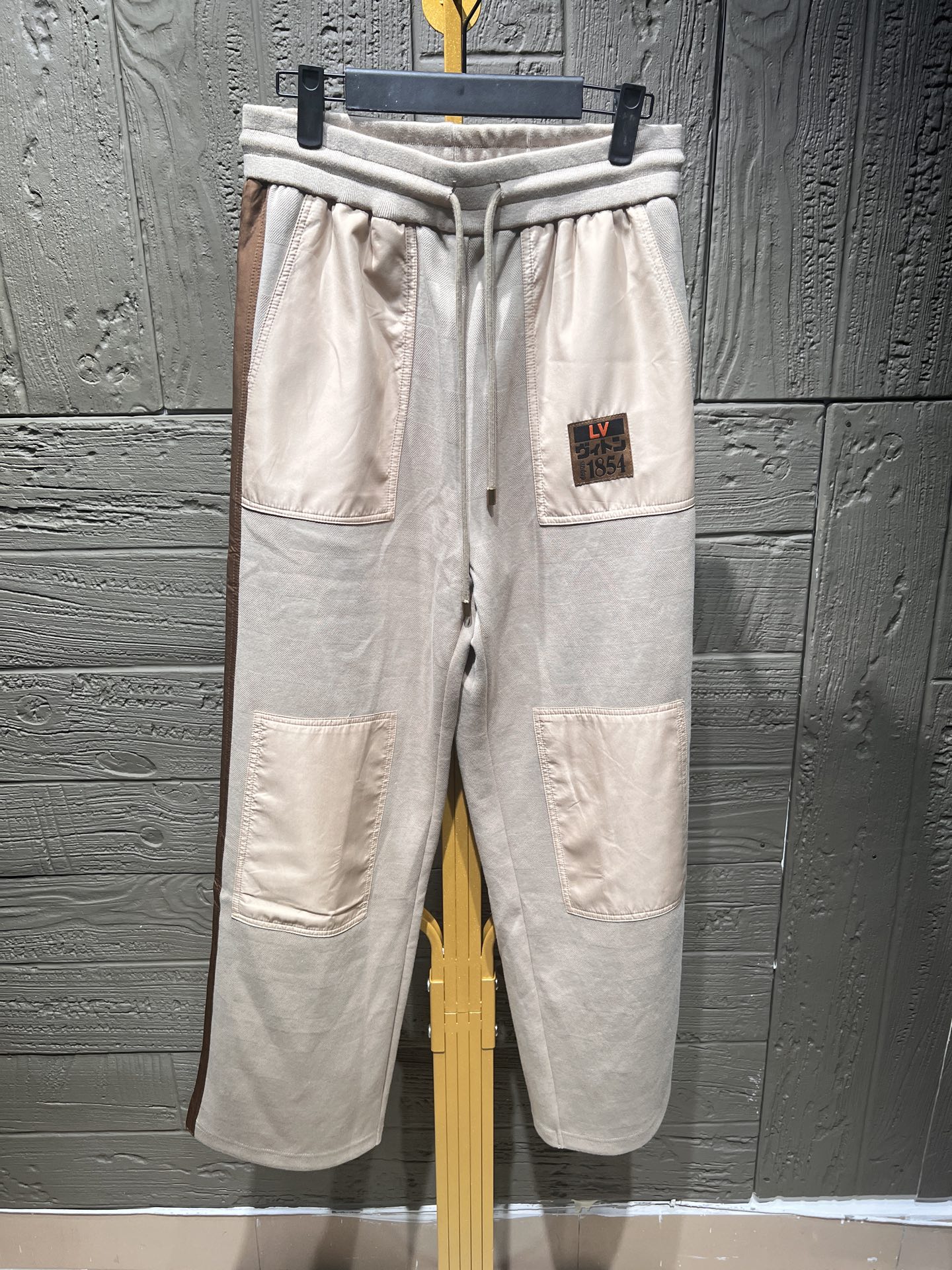 Louis Vuitton Damier Jacquard Blend Sweatpants with Pocket Detailing