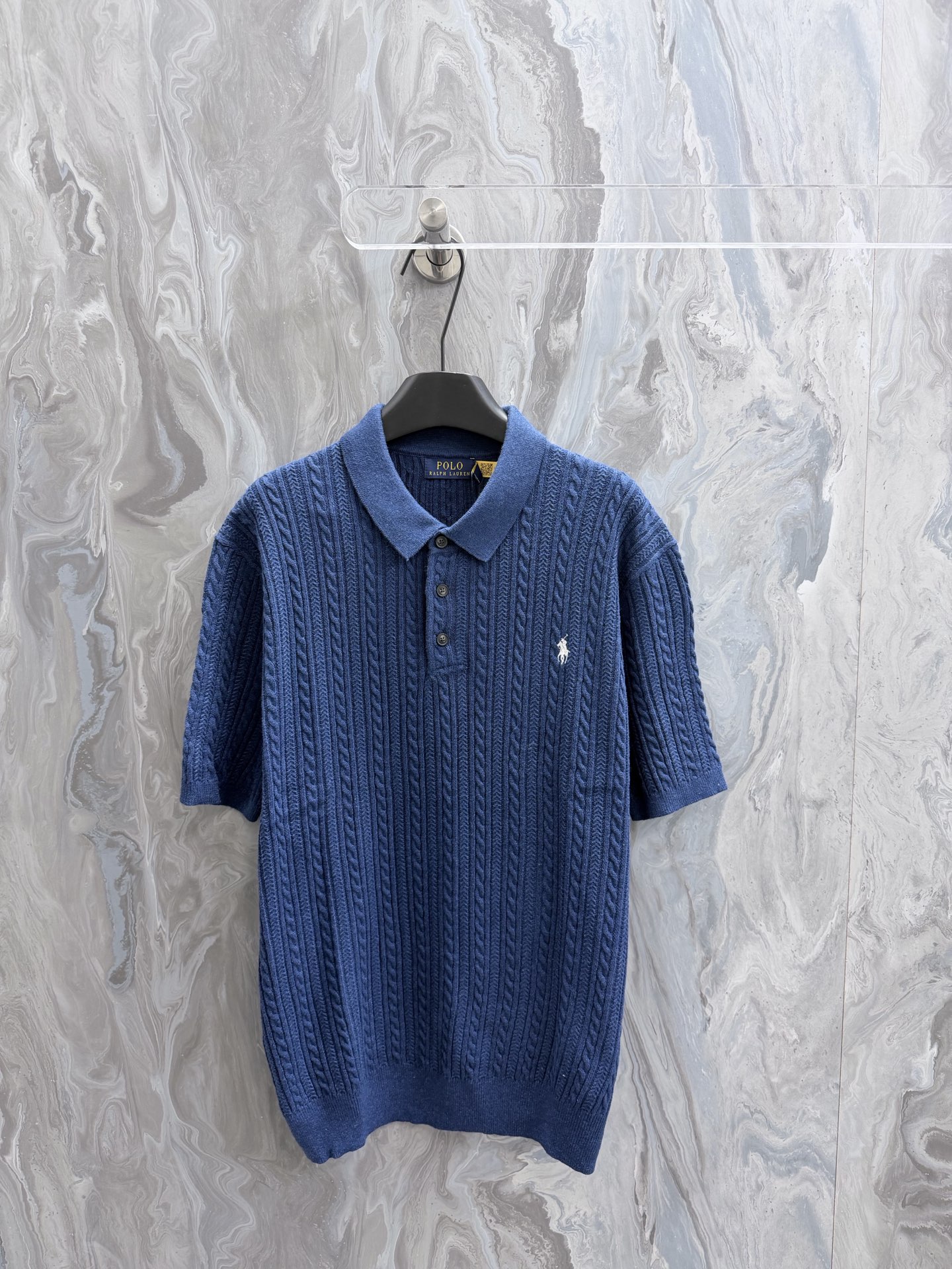 @165Polo 26新款纯色麻花针织棉质 Polo衫 高版本。 Size：S.M.L.XL.