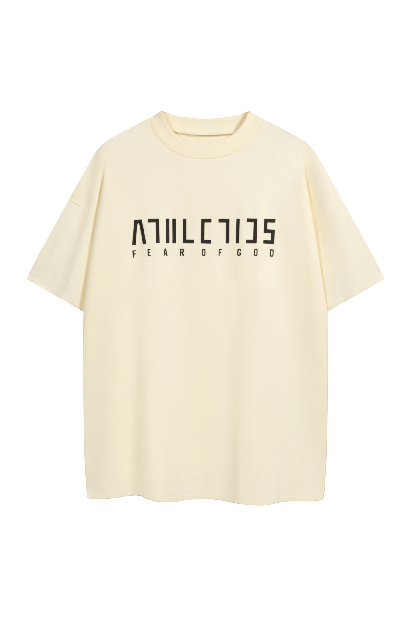 Stock completo 🧨🧨 6291# FOG ATH Camiseta de manga corta con letras en inglés, color albaricoque, Tallas S-X…