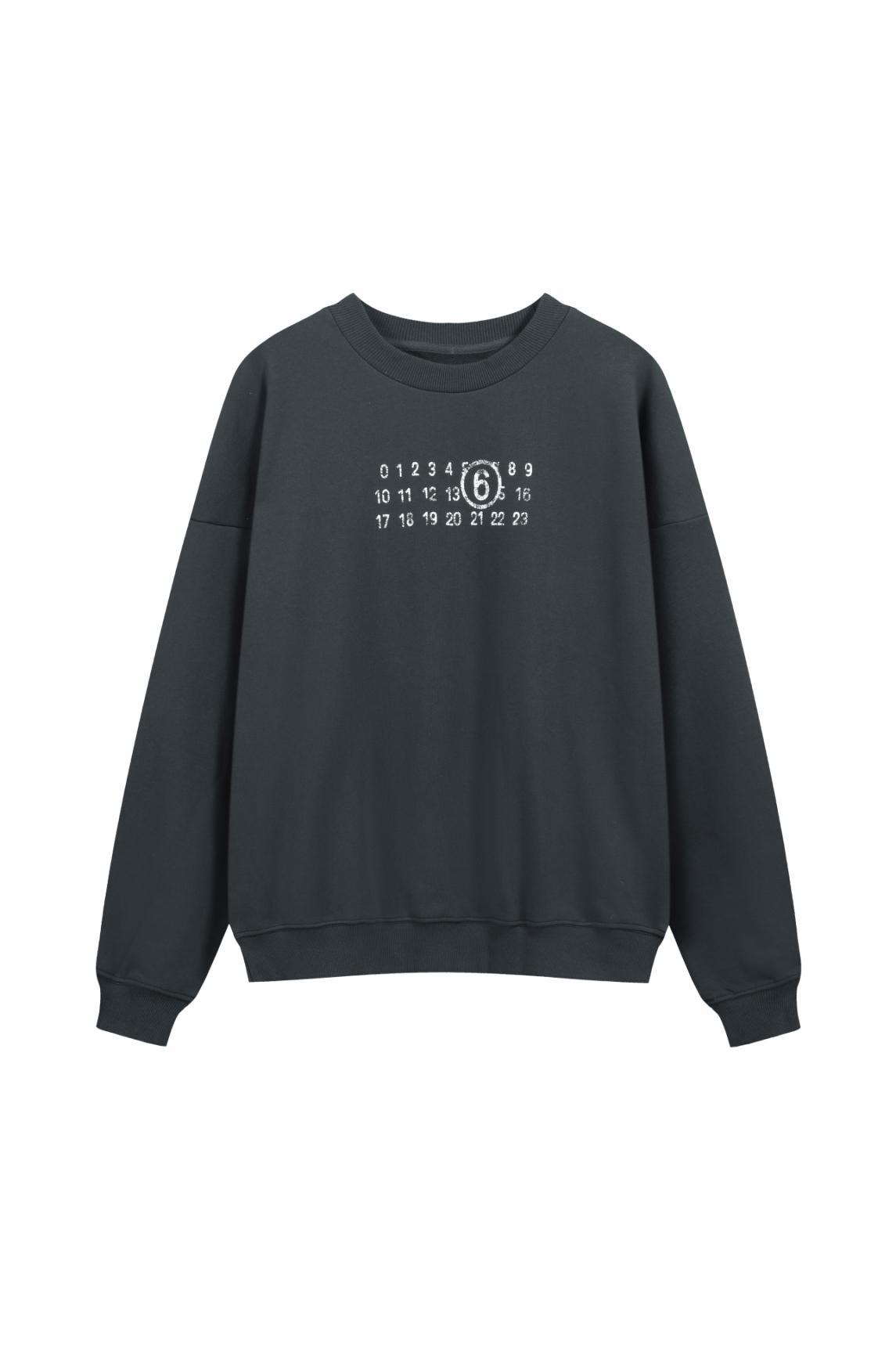 In stock all sizes ❤️‍🔥❤️‍🔥 3058#MM digital logo letter print crew neck sweatshirt, gray, sizes 46, 48, 50, 52, 19 30…