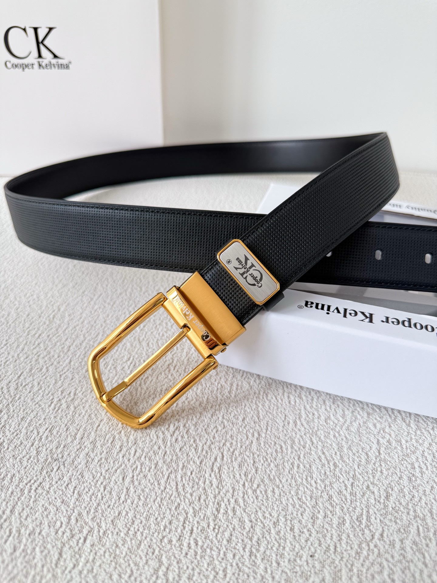 Cooper Kelvina Reversible Leather Belt with Gold Buckle,Adjustable for Men 8 i1746353945172 5973 0 6