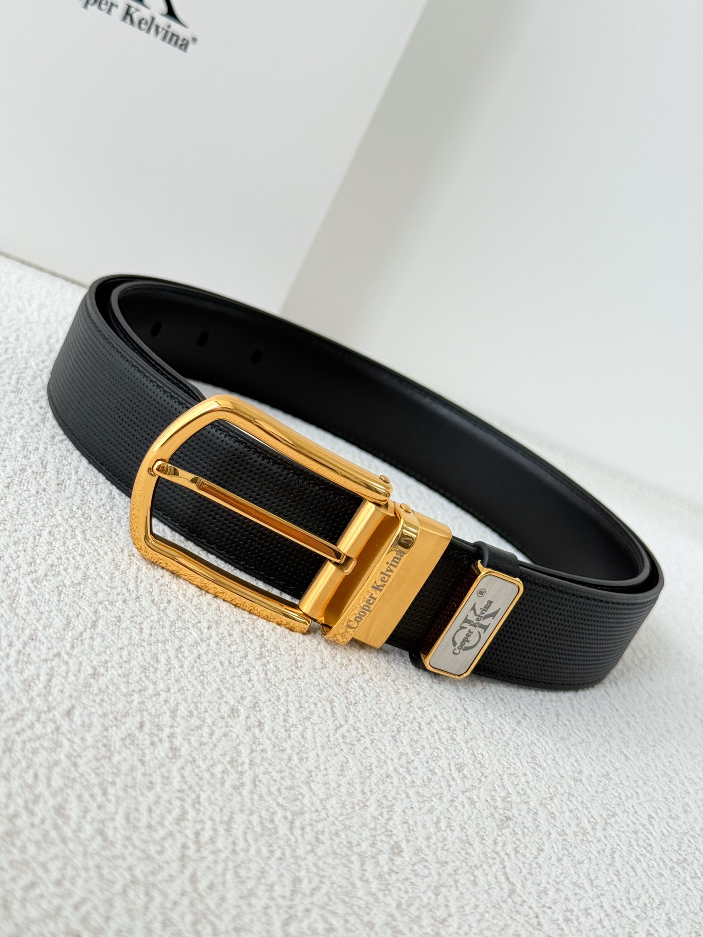 Cooper Kelvina Reversible Leather Belt with Gold Buckle,Adjustable for Men 4 i1746353948670 2496 0 2