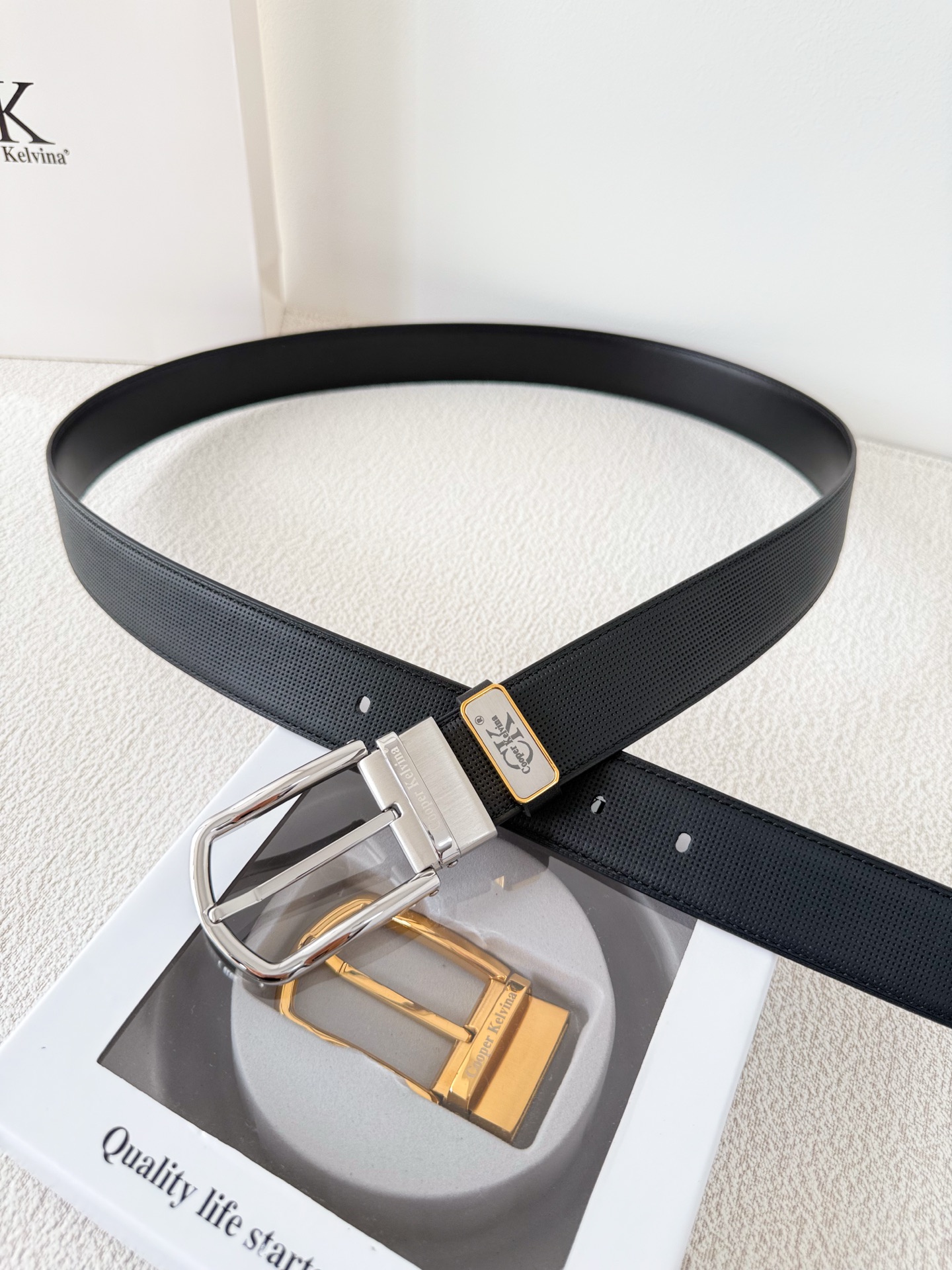 Cooper Kelvina Reversible Leather Belt for Men with Stainless Steel Buckle 7 i1746354030995 8211 0 5
