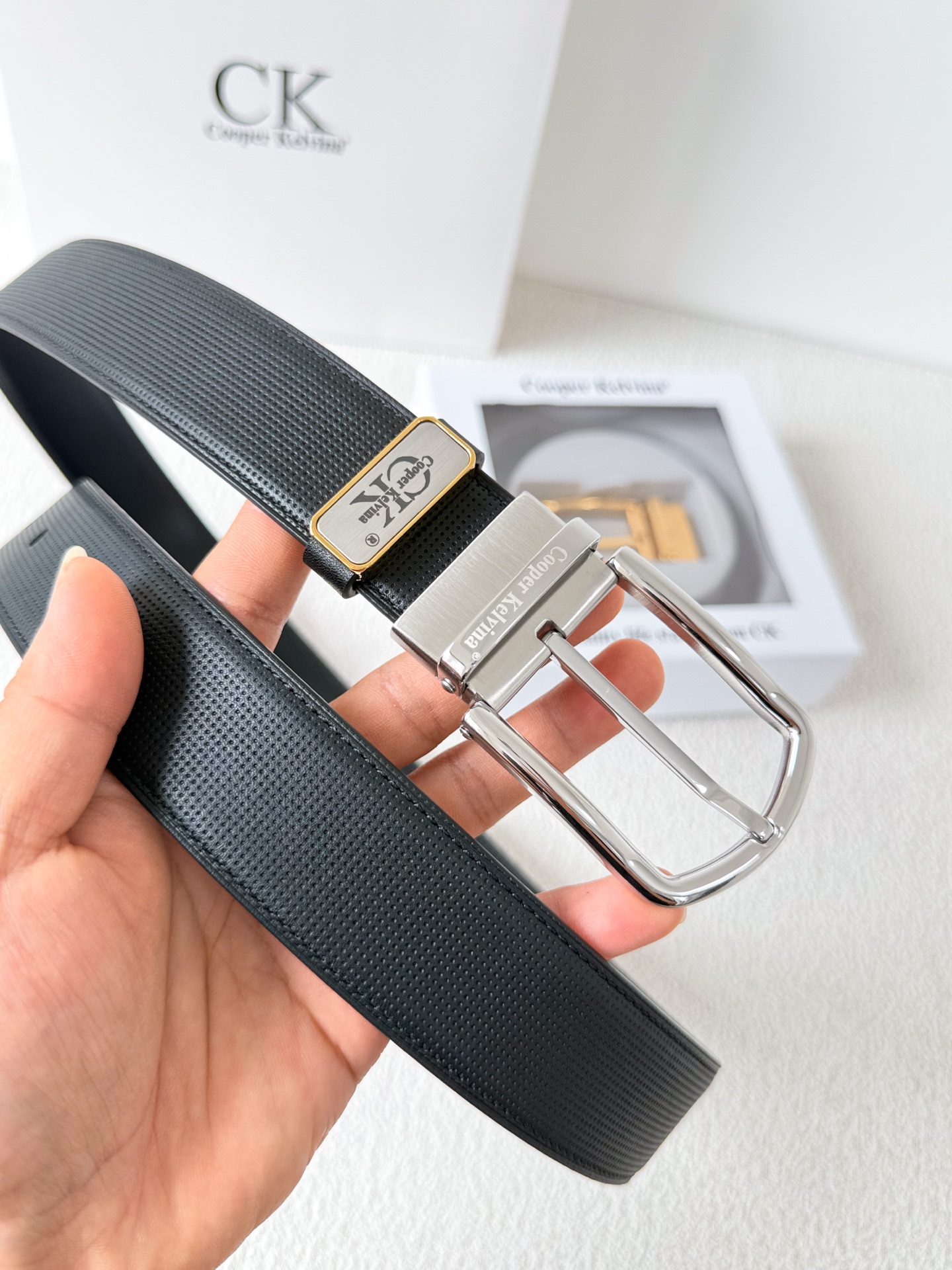 Cooper Kelvina Reversible Leather Belt for Men with Stainless Steel Buckle 6 i1746354031043 1191 0 4