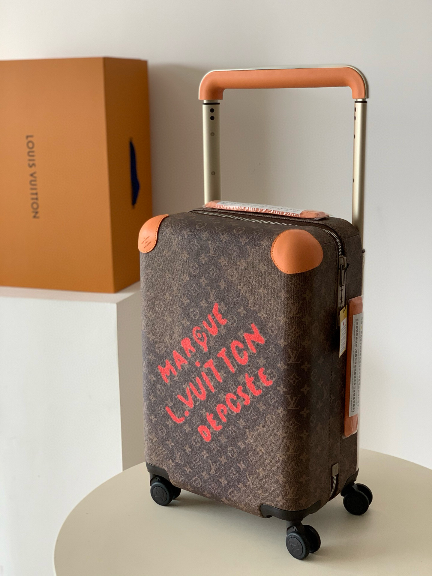 Luxury Travel Set: Louis Vuitton Chamskin Luggage with Custom Locks and Aluminum Band-Aid - 图片 8