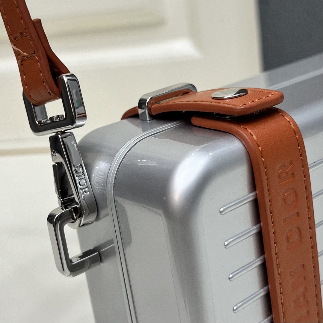 Dior Rimowa Silver and Brown 13x20x6cm crossbody