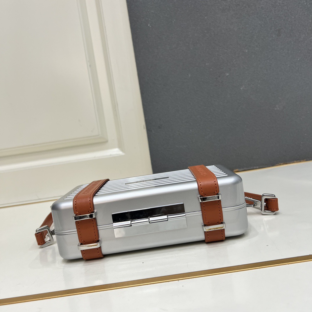 Dior Rimowa Silver and Brown 13x20x6cm crossbody
