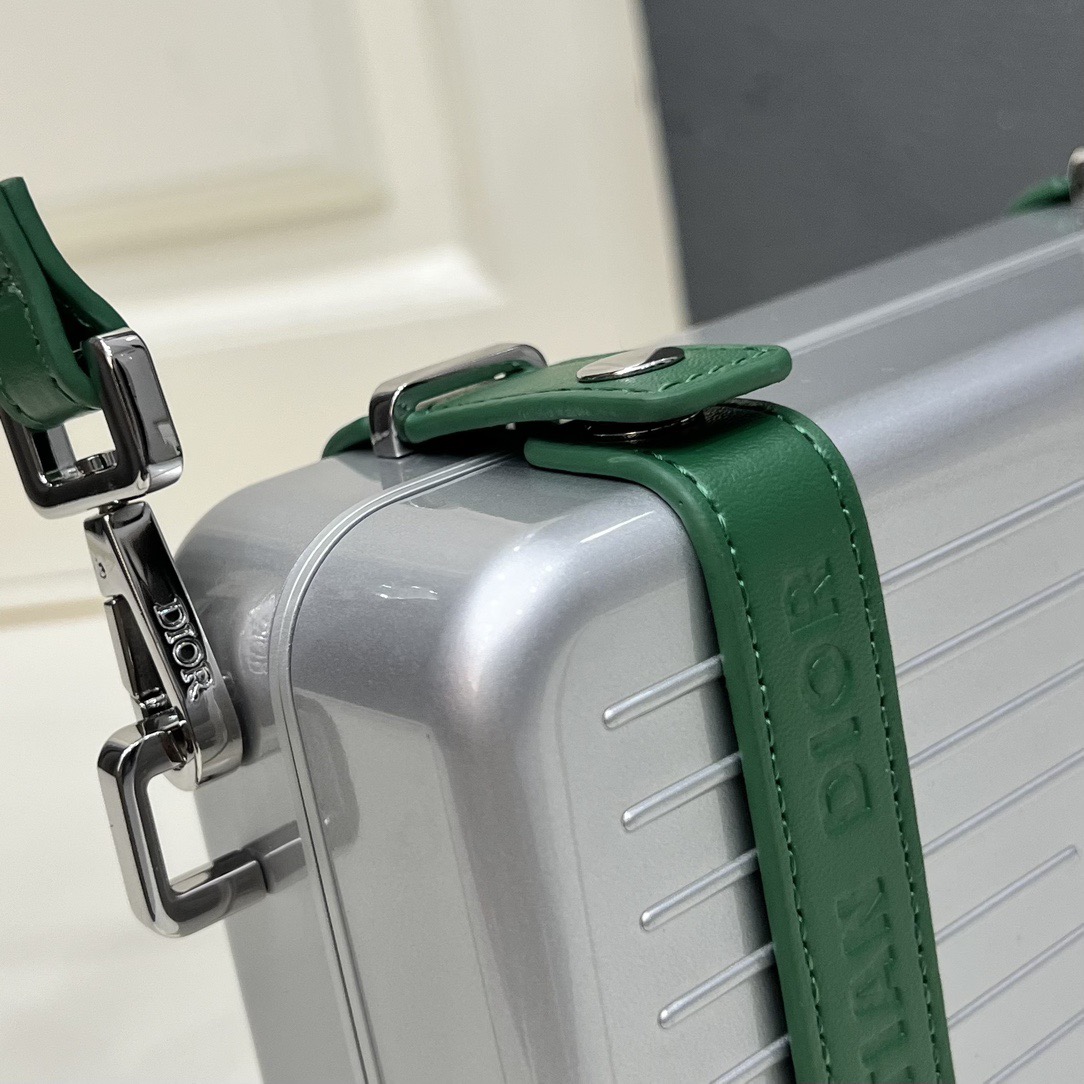 Dior Rimowa Messenger Silver and Green 13.20.6cm crossbody