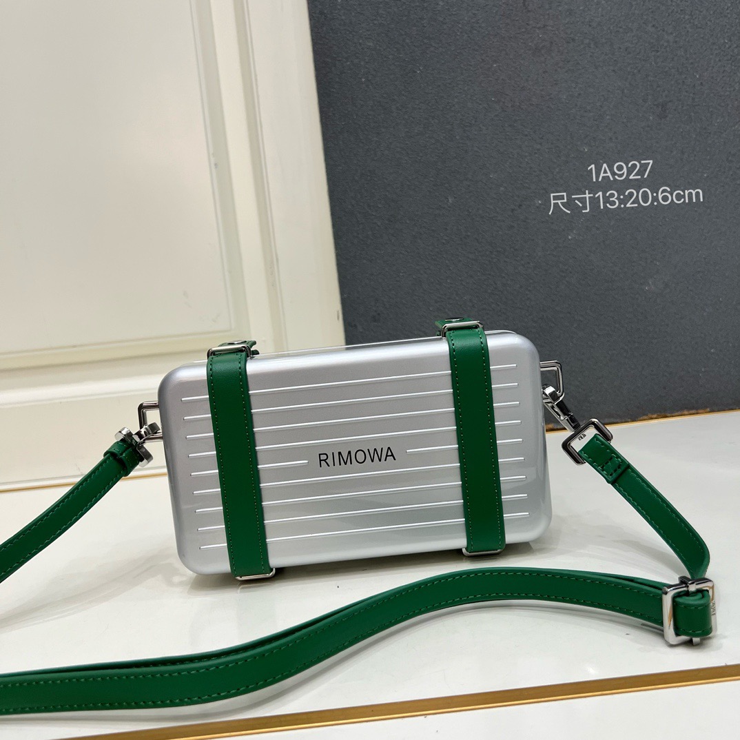 Dior Rimowa Messenger Silver and Green 13.20.6cm crossbody