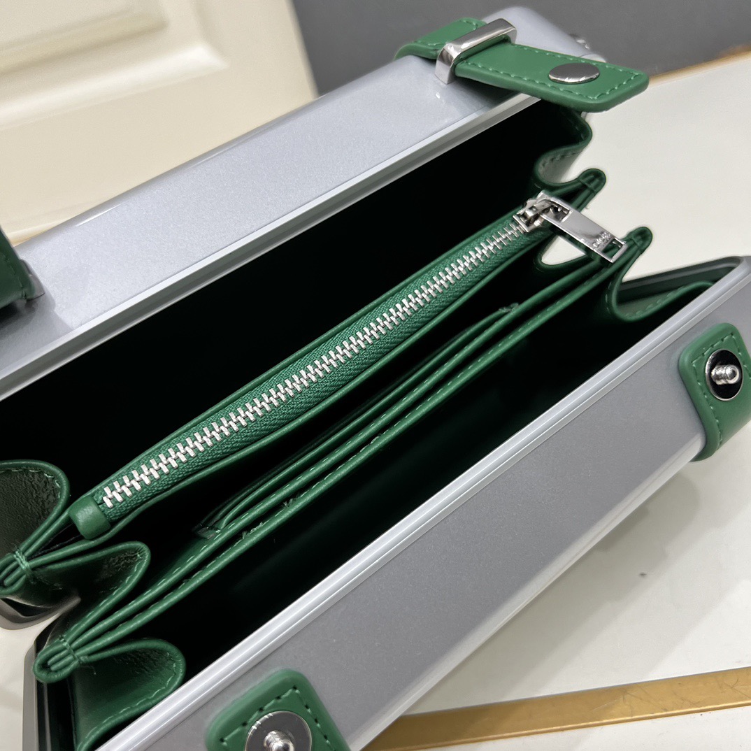 Dior Rimowa Messenger Silver and Green 13.20.6cm crossbody