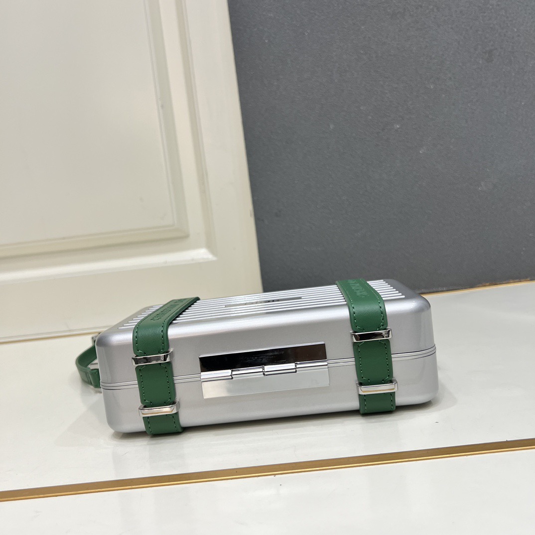 Dior Rimowa Messenger Silver and Green 13.20.6cm crossbody