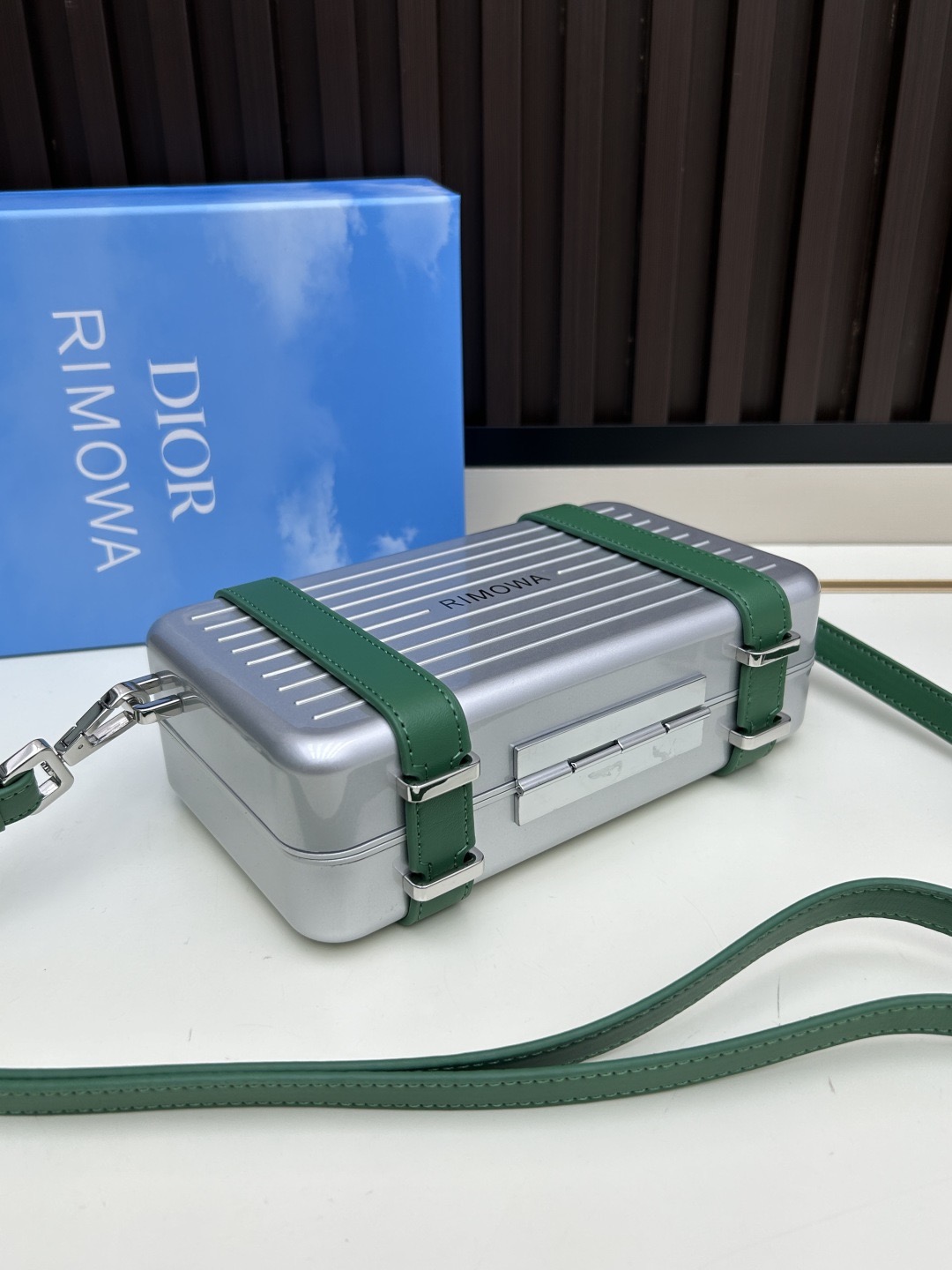 Dior Personal Clutch Silver Green Standard crossbody