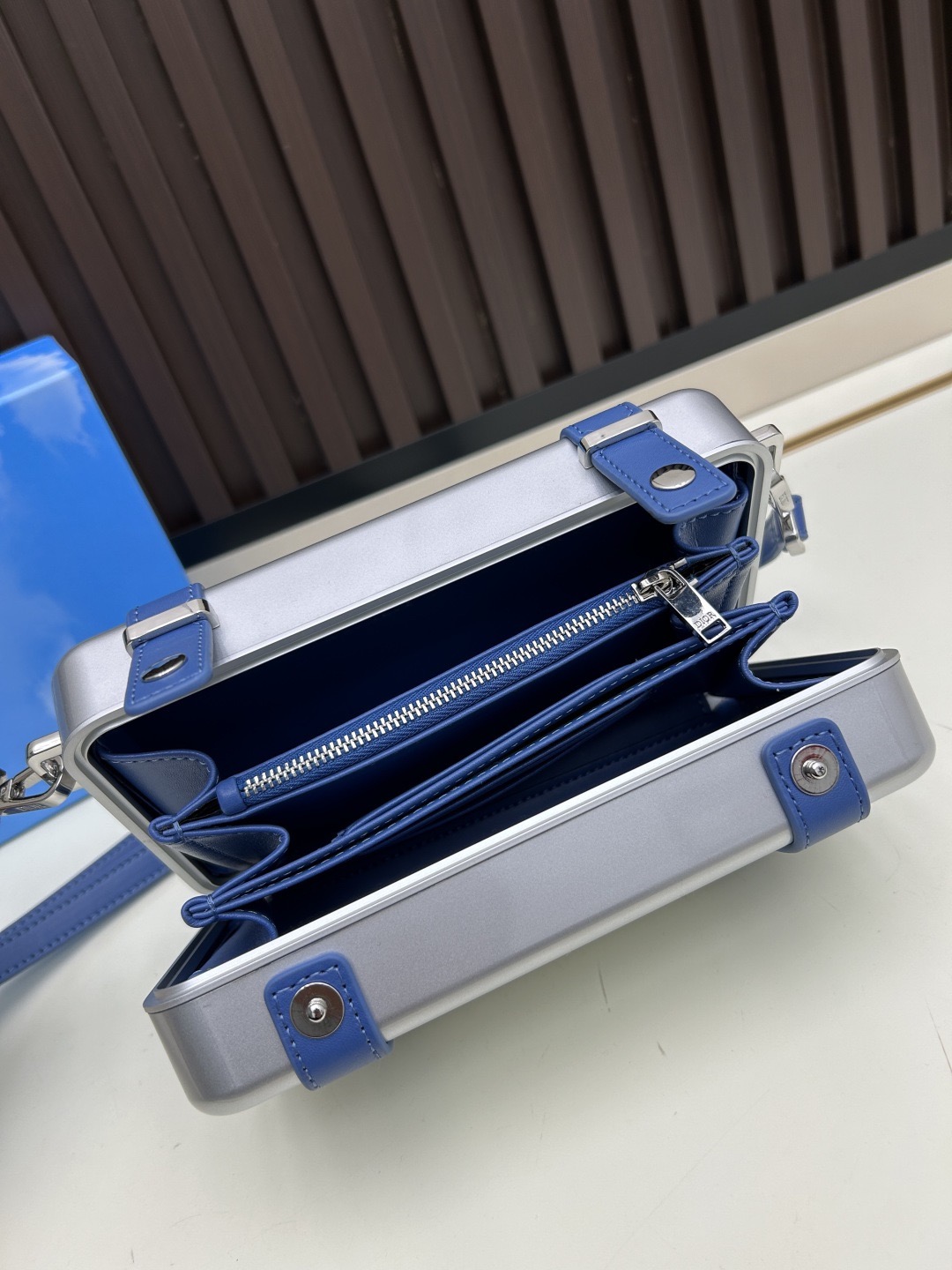 Dior RIMOWA Silver and Blue Standard crossbody