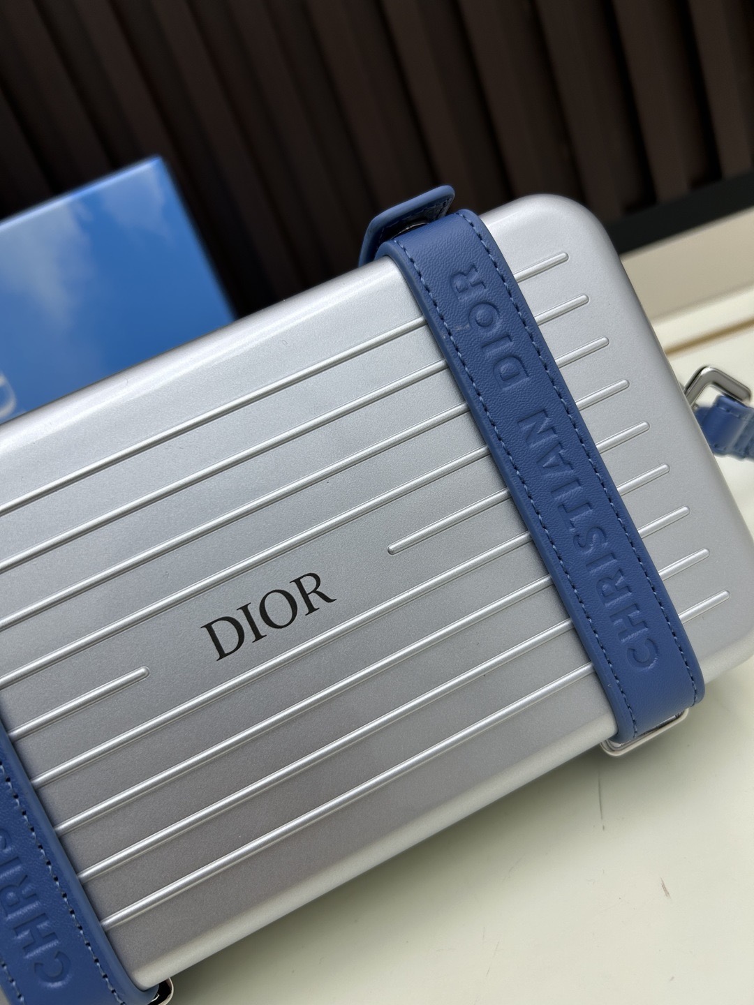 Dior RIMOWA Silver and Blue Standard crossbody