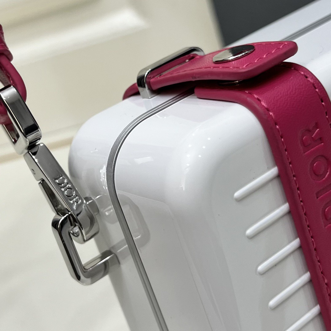 Dior Rimowa Personal Clutch White and Pink 20x13x6cm crossbody