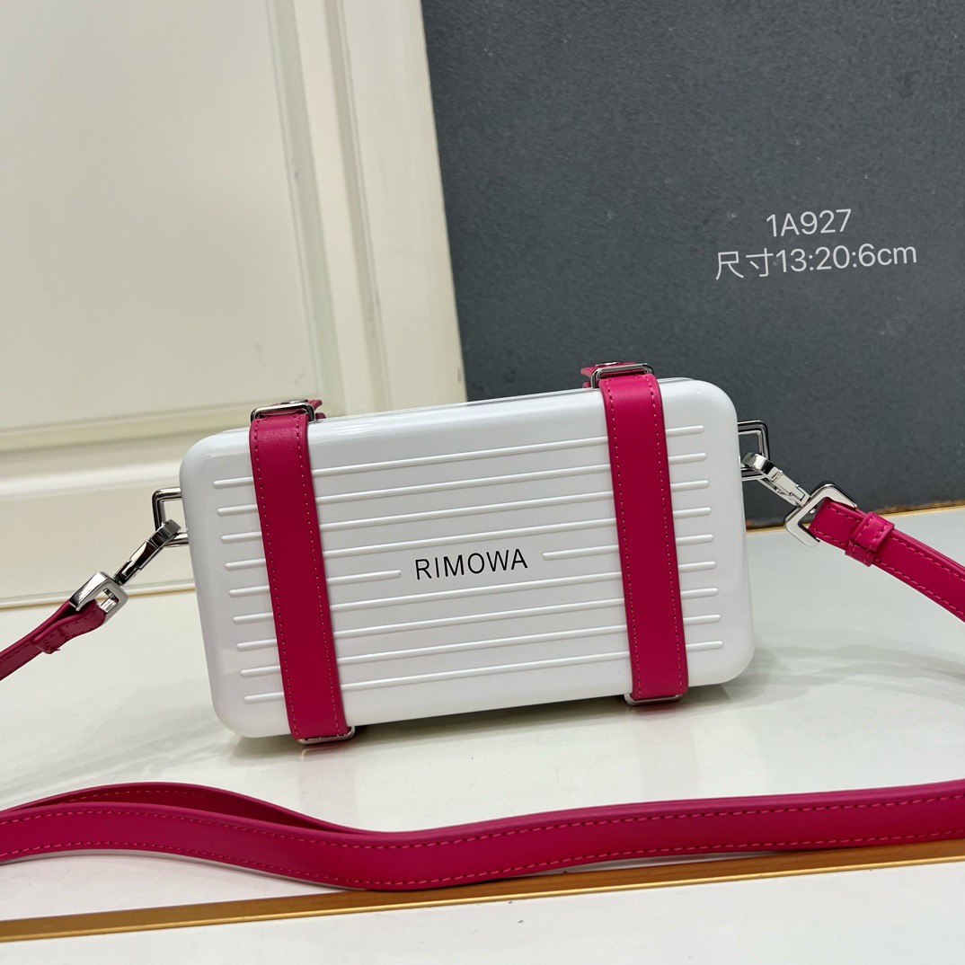 Dior x Rimowa 1A927 White Pink 13x20x6cm crossbody