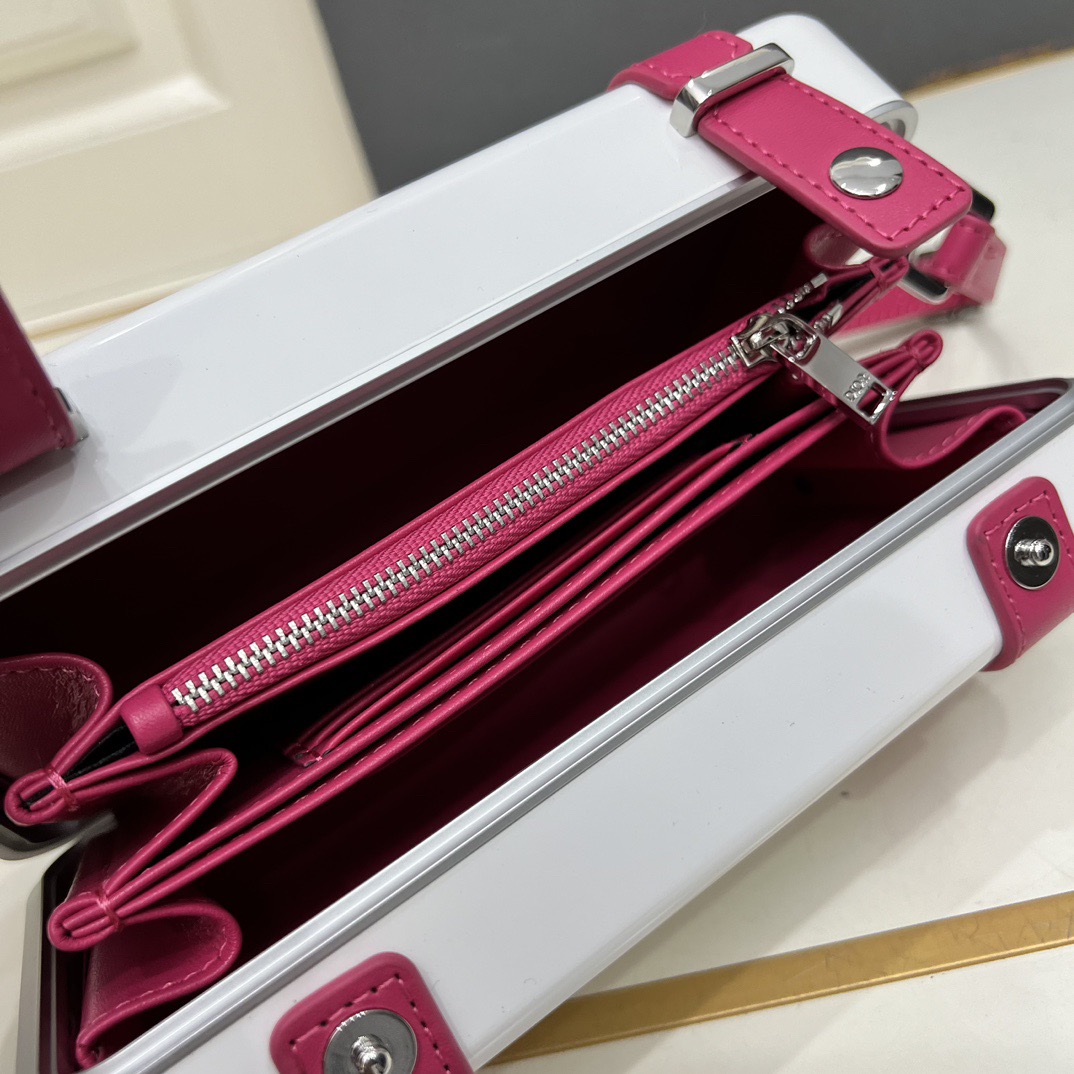 Dior Rimowa Personal Clutch White and Pink 20x13x6cm crossbody
