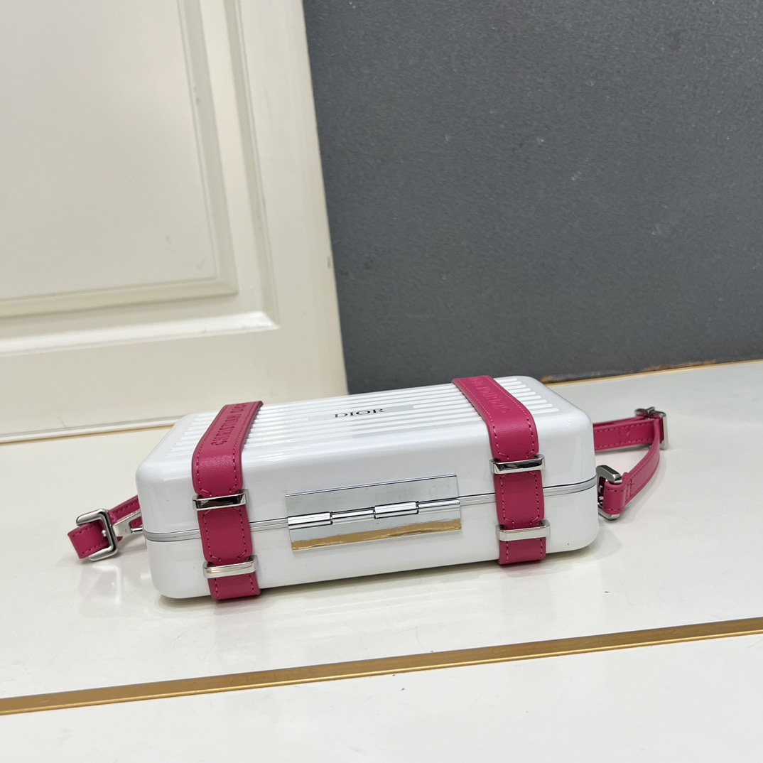 Dior Rimowa Personal Clutch White and Pink 20x13x6cm crossbody