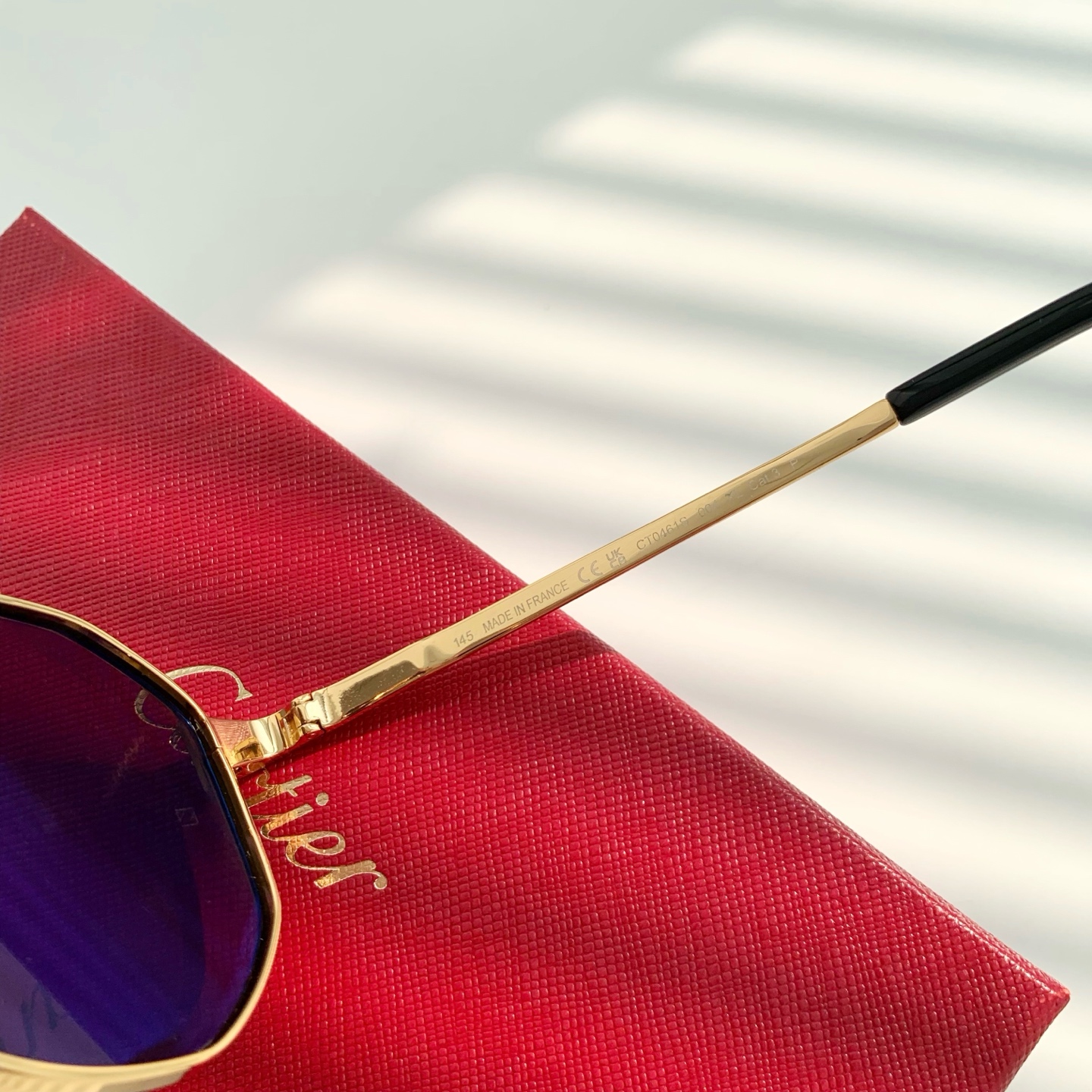 Cartier/卡地亚-型号：CT0462S · 金棕色  （蔡司镜片） 【高端产品系列】