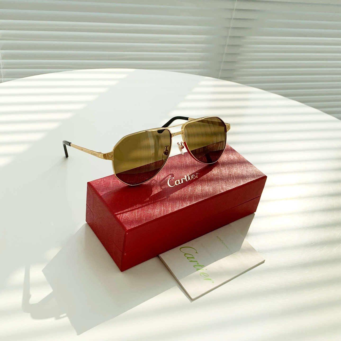 Cartier/卡地亚-型号：CT0462S · 金棕色  （蔡司镜片） 【高端产品系列】