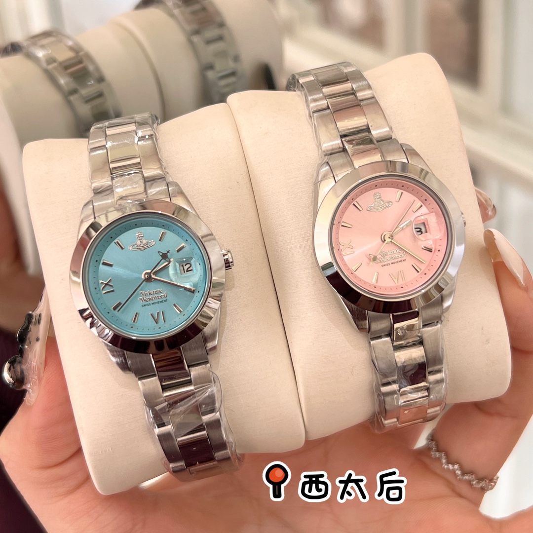 Luxurious Vivienne Westwood Queen’s Wristwatch with Roman Sculptural Saturn Markings