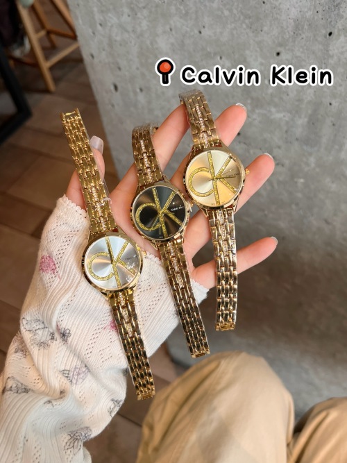 Calvin Klein Women's Bracelet Watch with CK Logo - Gold Tone 1 Calvin Klein Women's Bracelet Watch with CK Logo - Gold Tone