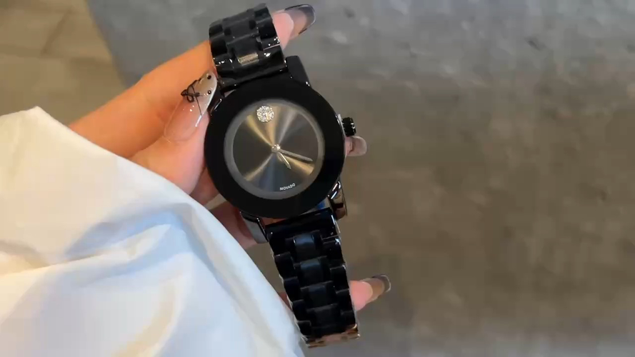 Movado Bold Quartz Watch, Stainless Steel Bracelet, Butterfly Clasp, Elegant