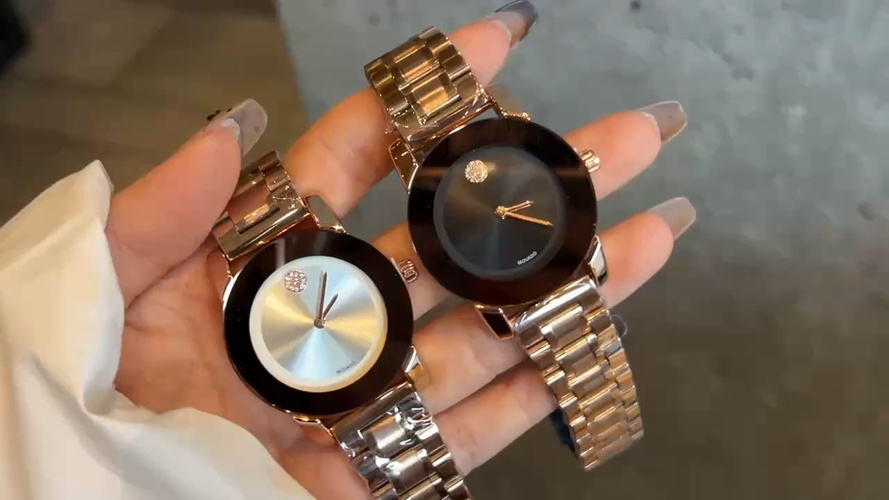 Movado Stainless Steel Quartz Watch, Double Button Butterfly Clasp, Easy to Wear 1 Movado Stainless Steel Quartz Watch, Double Button Butterfly Clasp, Easy to Wear
