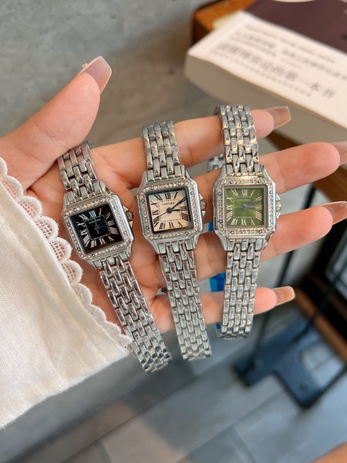 Cartier Panthère Women's Watch, Silver Stainless Steel Bracelet, Quartz Movement 1 Cartier Panthère Women's Watch, Silver Stainless Steel Bracelet, Quartz Movement